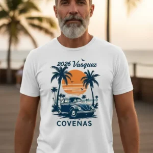 La camiseta que une a la familia Vásquez 2026 Coveñas Blanca Unisex Ref 5