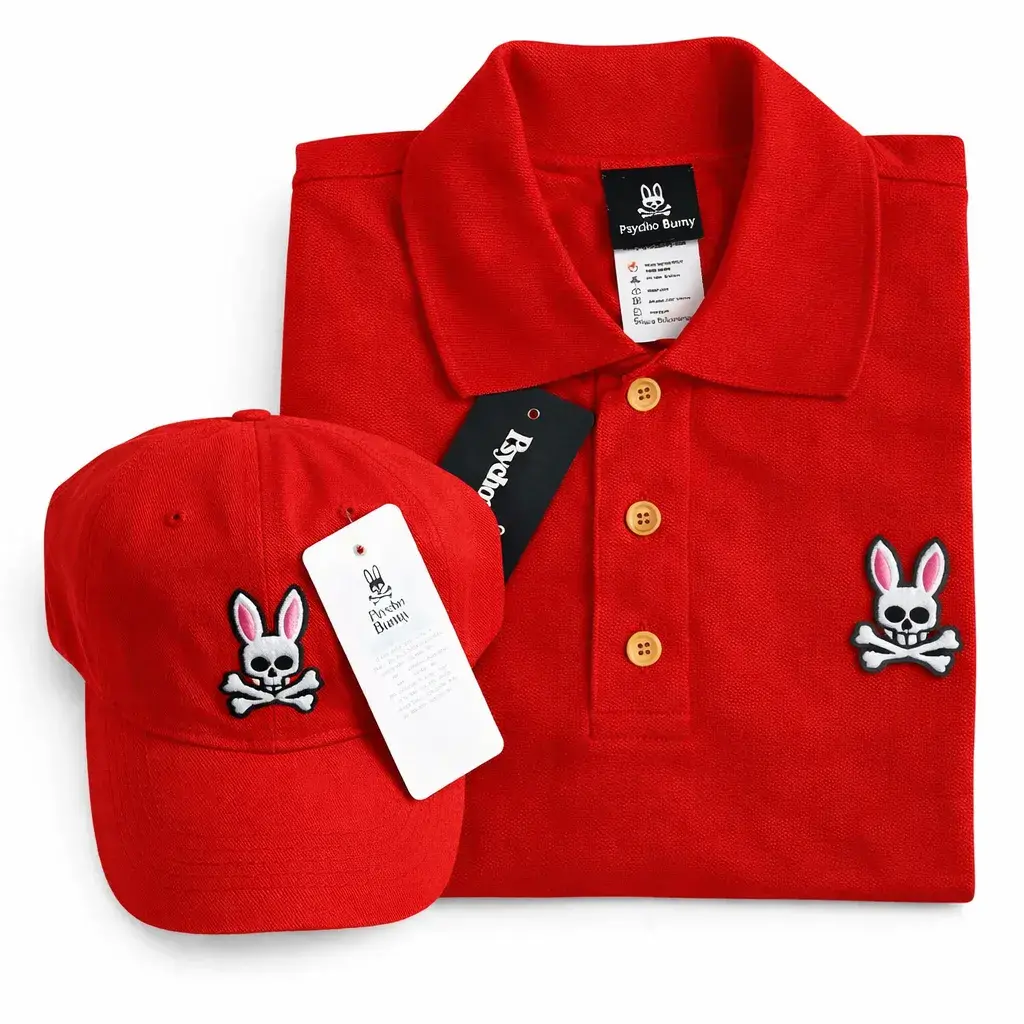 conjunto camiseta polo y gorra para tienda owl rojo (2)