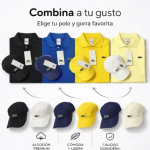 Conjunto| Promo | Camiseta+Gorra | Lacoste