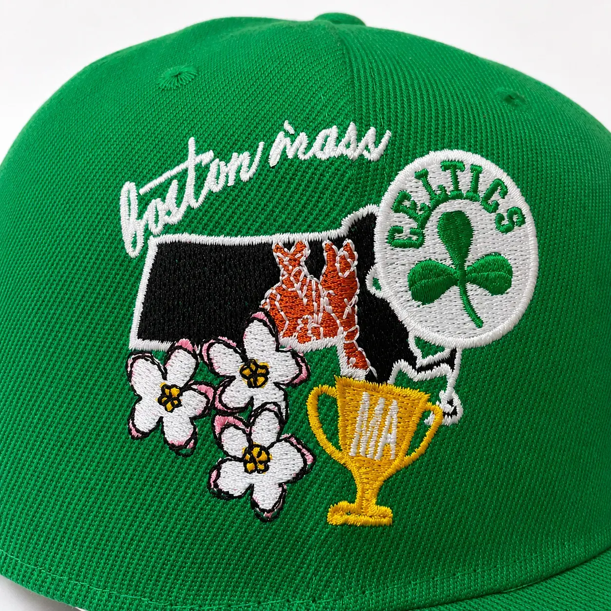 GORRA VERDE CELTICS BOSTON CON COPA EN EL LADO (5)