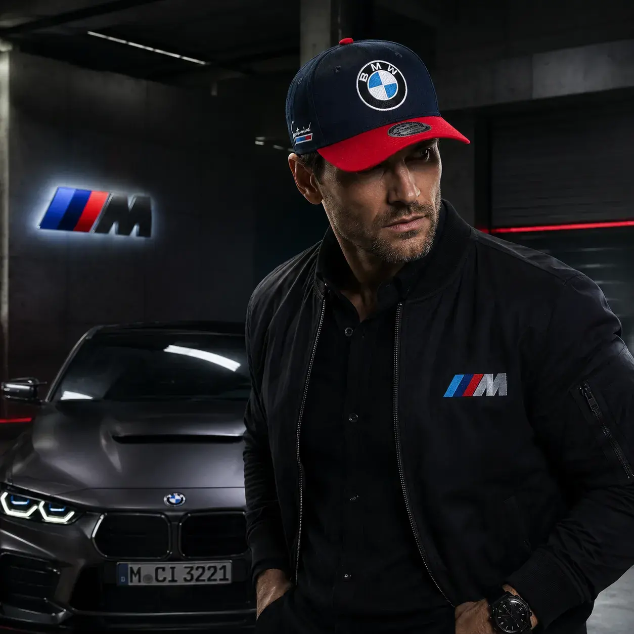 gorra bmw a oscuro rojo racing (5)