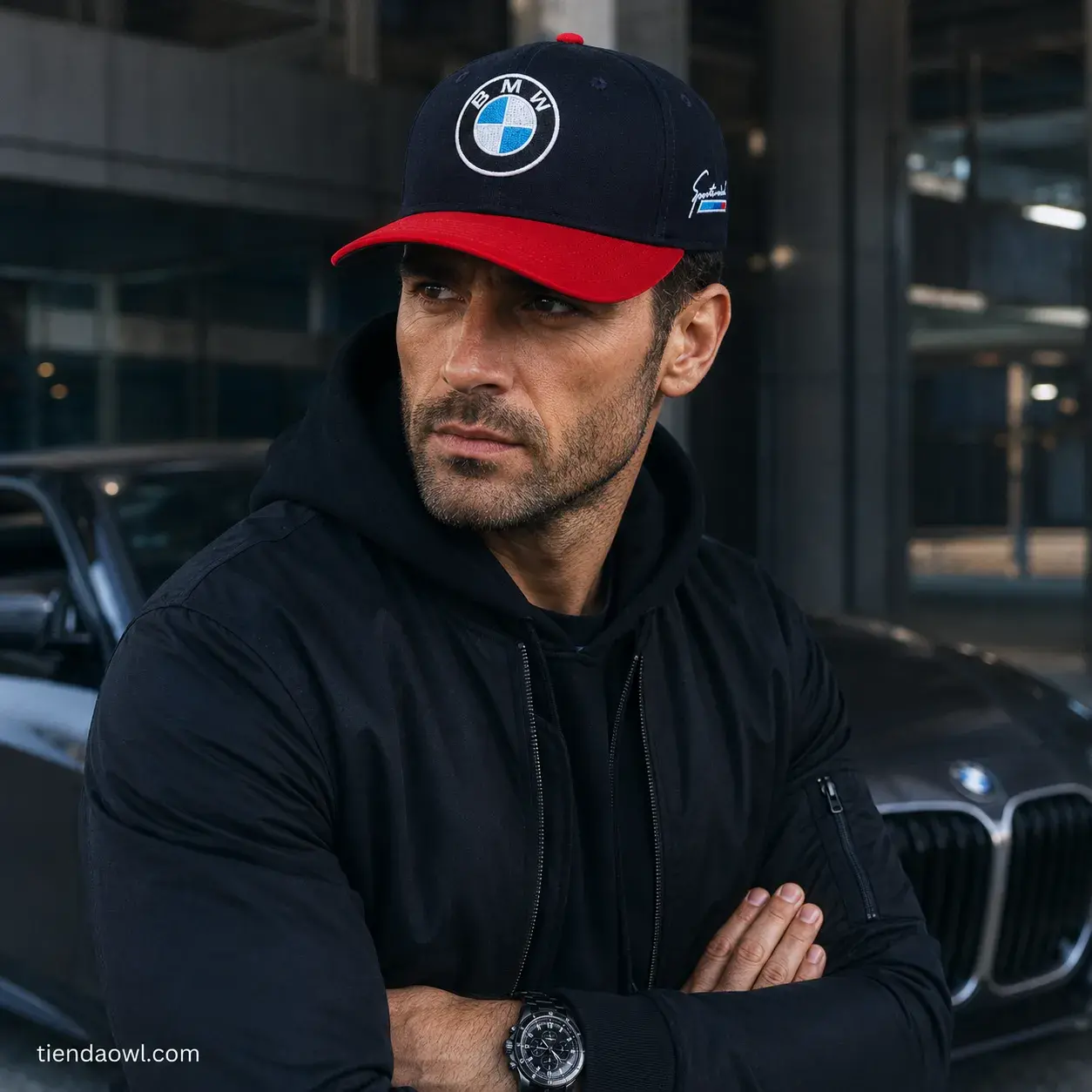 gorra bmw a oscuro rojo racing (7)