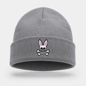 Gorro Tejido Psycho Bunny con Conejo Bordado | Beanie Unisex – Varios Colores
