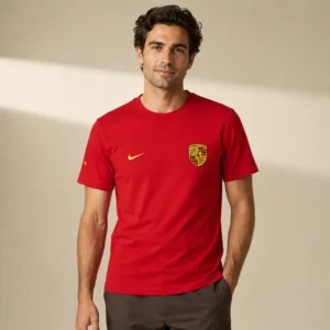 Camiseta Cuello Redondo Nike Porsche para Hombre en Algodón Licrado